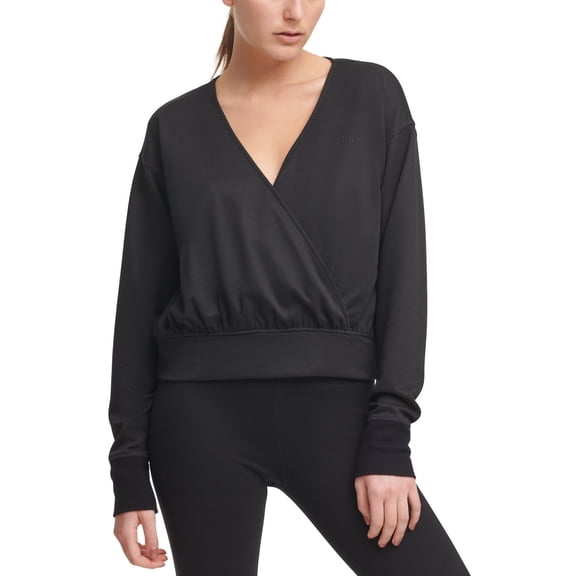 DKNY Womens Waffle Knit Pullover