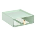thumbnail image 3 of Organizador de escritorio apilable, estuche para joyas portátil y resistente al polvo. Verde, 3 of 9