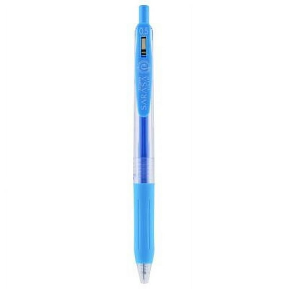Zebra Sarasa Clip Gel Retractable Pen, .5mm, Light Blue