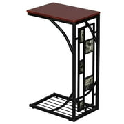 Chic Brown Gravel Pattern Sofa Side Table - Versatile Coffee Table