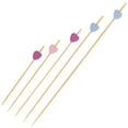 thumbnail image 3 of BambooMN - Decorative Purple Heart Bamboo Food & Drink Picks Skewers - 3.9" (10cm) - 1,000pcs, 3 of 4