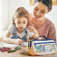 thumbnail image 3 of PEONAVET Stationery Storage Large Capacity Pencil Case Flip Cover Stationery Box Multifunctional Transparent Pencil Case, 3 of 5