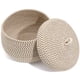 thumbnail image 3 of Cesta redonda con tapa, cesta decorativa, cesta organizadora, cesta con tapa de cuerda de algodón, 3 of 7