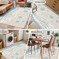 thumbnail image 6 of Ocean Beach Washable Area Rugs 3'x5', Hand-Painting Abstract Beige Beach Blue Sea Turtle Low Pile Throw Living Room Rug Non-Slip Sturdy Edge Binding Carpet for Indoor Entryway Bedside Kitchen, 6 of 9