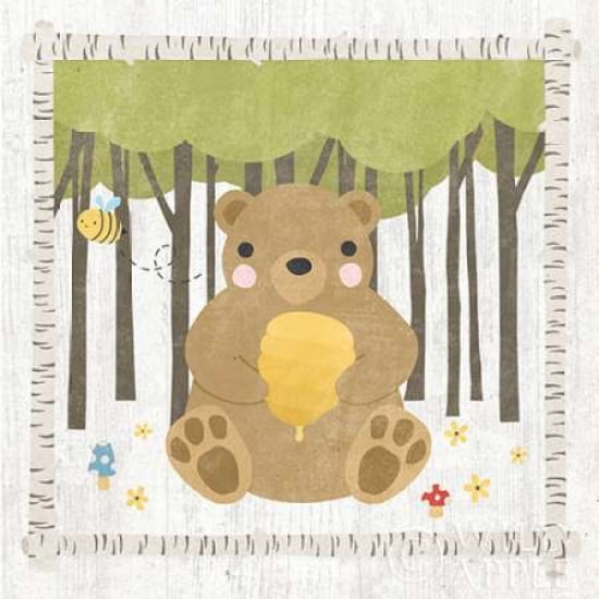 Woodland Hideaway Bear Poster Print by Moira Hershey (24 x 24)