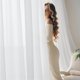 thumbnail image 1 of Cortinas transparentes NICETOWN con ojales no transparentes, color blanco, 213 x 132 cm, 1 of 9