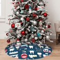thumbnail image 4 of Cauagu 36" Christmas Tree Skirt Dental Pattern Christmas Tree Decorations Tree Mat for Xmas Decorations Occasion Holiday Home Decor -36", 4 of 7