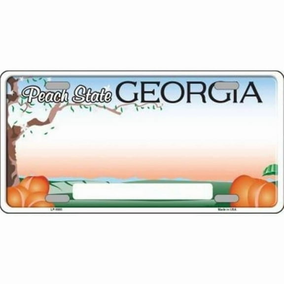 Georgia State Background Metal License Plate