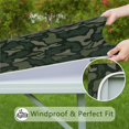 thumbnail image 6 of Dark Green Camo Classic Shapes Pattern Square Fitted Tablecloth with Elastic Edge,Square Table Cover,Washable Elastic Table Cover for Home Kitchen Party Decor 36"x36", 6 of 6
