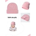 thumbnail image 4 of Municipal 4 Packs Toddler Girls Winter Hats Infant Boys Beanie Soft Baby Caps Beanies Kids Knit Winter Hats, 4 of 7