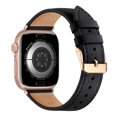 thumbnail image 1 of Bestig Bandas De Cuero Compatibles Con Apple Watch Band 38 Mm, 40 Mm, 41 Mm, 42 Mm (Serie 10 11) Para Mujeres Y Hombres Correa De Pulsera Para Iwatch Se3/2/1 Y Series 9 8 7 6 5 4 3 2 1 (Negro+Oro Rosa, 1 of 5