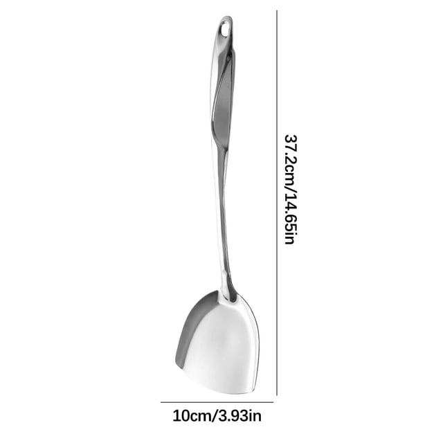 201 Stainless Steel S-Shaped Handle Pot Scraper With Slotted Spoon