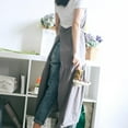 thumbnail image 5 of Fishtail Apron for Women Soft Cotton Japanese Style Artists Smock Kitchen Baking with Pockets, 5 of 5