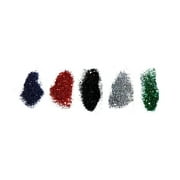 Face Body Glitter Set 5 Silver Makeup Nail Art Green Black Purple Blue Red Mix Black One Size