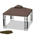 thumbnail image 3 of 10'X10' Gazebo Canopy Top Replacement,Gazebo Tent Roof,Double Tier Gazebo Canopy Replacement Top Cover with Air Vent,Grill Gazebo Top Roof for Shop Garden Patio Yard Outdoor, 3 of 5