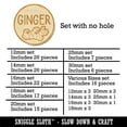 thumbnail image 2 of Ginger Text with Image Flavor Scent Wood Mini Charms Shapes DIY Craft Jewelry - No Hole - 12mm (26pcs), 2 of 7