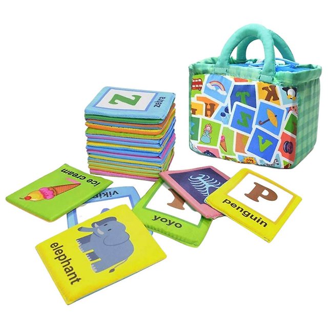 Tarjetas de alfabeto suaves, juguete de 26 letras en tela lavable para bebés y ni?os ZefeiWu 8390614099920