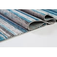 thumbnail image 5 of Kensington Stripes Abstract Pattern Area Rug Carpet in Blue Ivory, 3x5 (2'7" x 4'11", 80cm x 150cm), 5 of 5