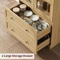 thumbnail image 6 of Arched Kitchen Pantry Storage Cabinet with 2 Drawers 72" Tall Farmhouse Wood Bookcase with 4 Doors for Kitchen Dining Room Bathroom, 6 of 7