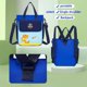thumbnail image 3 of Cartoon Dinosaur Pattern Tutoring Bag, Casual Crossbody Bag, Waterproof Lightweight Tote Bag, School Bag, 3 of 4