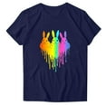thumbnail image 4 of Xuyuer Easter Tshirt Women Tie Dye Happy Easter Tie Dye Shirts Funny Bunny T-Shirt Rabbit Graphic Short Sleeve Tee Tops Short Sleeved Round Neck Pullover Fashionable, 4 of 4