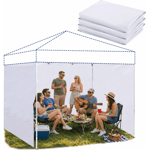 10x10 Pop Up Canopy Sidewalls - 3 Pack Waterproof Tent Walls with 99% UV Protection, 210D Polyester, Fits Most 10x10 ft Instant Canopies (Sidewalls Only)