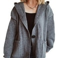 thumbnail image 2 of CheerKidz Women Fashion Knit V Neck Cardigan Loose Fit Sweater Casual Everyday Wear Versatile All Season Soft Cozy Lightweight Warm Stylish(Gray,S), 2 of 8