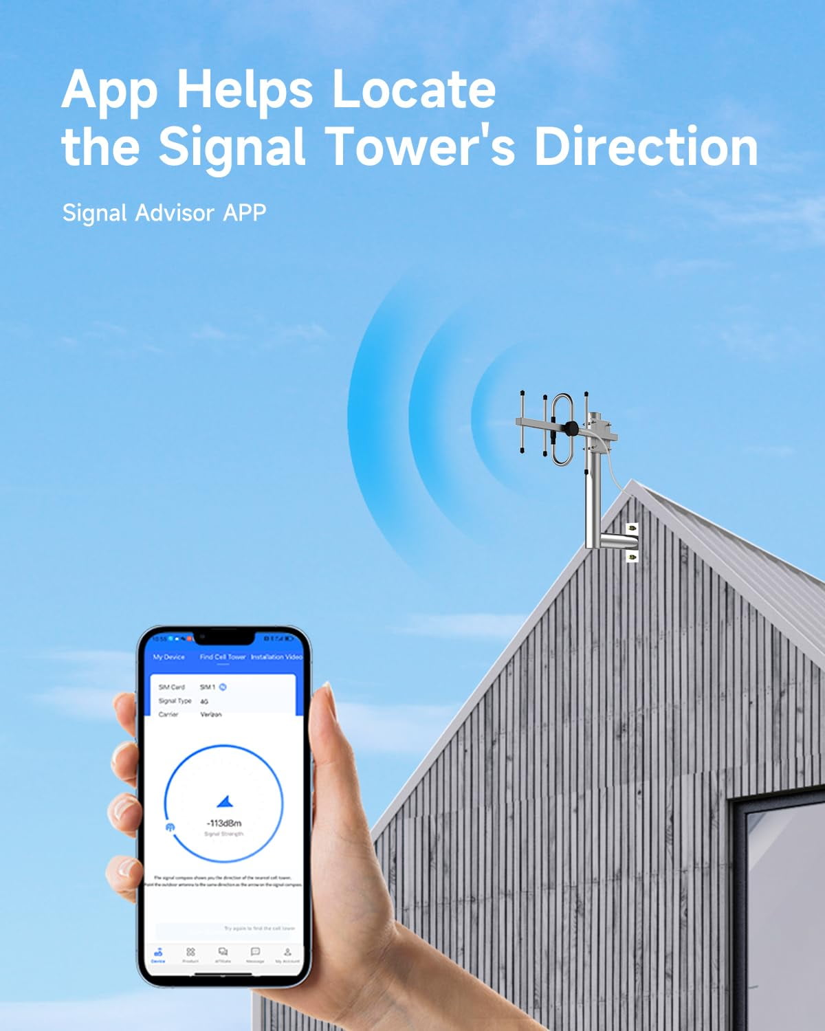 Phonetone Cell Phone Booster for Home, Support Band 12 13 17, Boost 5G/4G Signal ,4500sq ft, High Gain Directional Antennas, FCC Approved