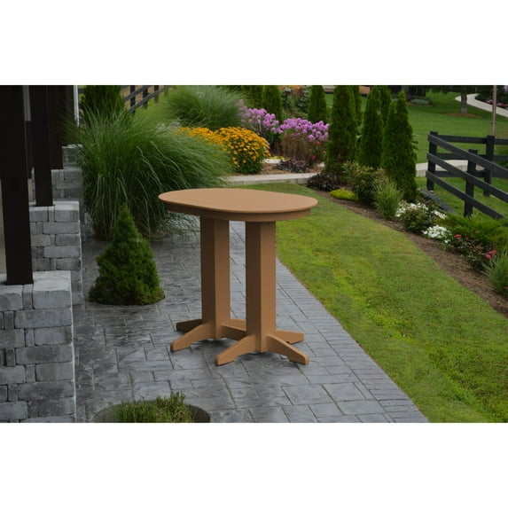 A & L Furniture Poly 48 x 33 in. Oval Bar Height Table