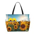 thumbnail image 1 of Disketp Sunlit Sunflower Field Bolsa de Playa de Gran Capacidad, Bolso Impermeable y a Prueba de Arena para Mujer, Ideal para Playa, Piscina y Natación, 1 of 7