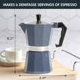 thumbnail image 4 of Cafetera y espresso Primula Classic con estufa, 6 tazas, color azul, 4 of 6