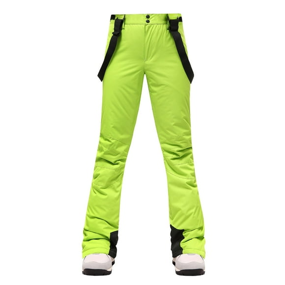 DondPO Snow Pants Womens,Ski Pants Women Womens Ski Snow Trousers Lightweight Mountain Bib Pants Hiking Pants Women,Womens Pants,Green Pants L