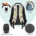 thumbnail image 4 of Garronmavis 4-Piece Kids Girls Backpack Set for Elementary School Use, Includes Backpack, Lunch Bag, Pencil Case, Water Holder Case, Space Capybara Print School Bag for Daily Use, 4 of 8