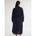 thumbnail image 4 of Free Assembly Women’s and Women's Plus Cotton Eyelet Maxi Shirtdress, Sizes XS-4X, 4 of 4