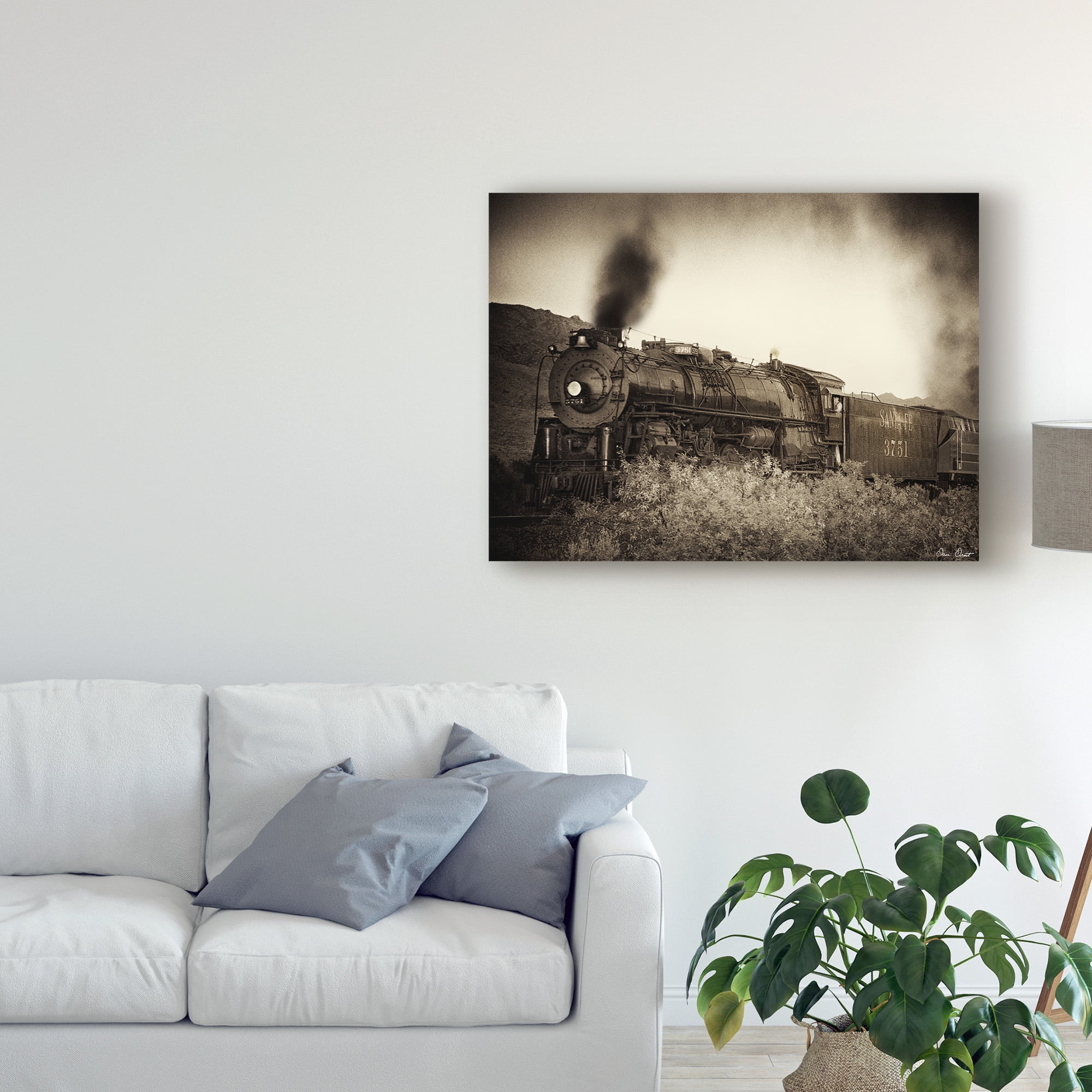 Trademark Fine Art 'Train Arrival I' Canvas Art by David Drost