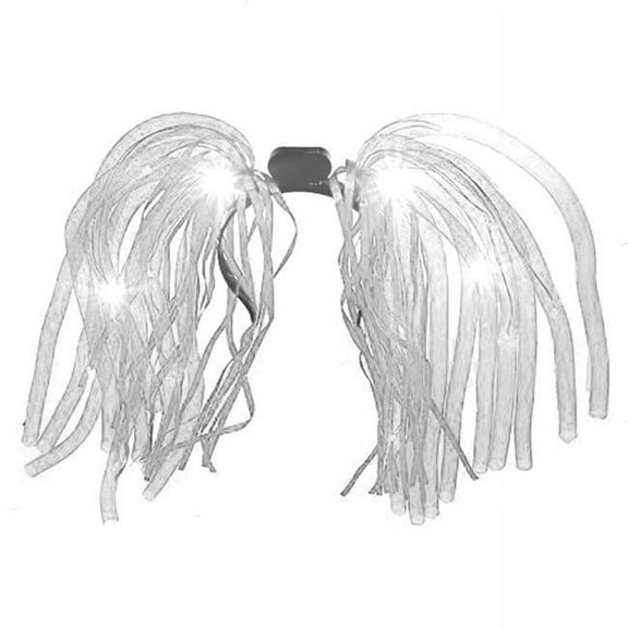 White LED Noodle Headband Flashing Dreads