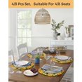 thumbnail image 5 of 15 Inch Round Placemats Set of 4, Saint Patrick's Day Non Slip Heat Insulation PP Table Mats, Orange Gnomes Hat Boot Rainbow Clovers Washable Place Mats for Kitchen Dining Party Table Decor, 5 of 7
