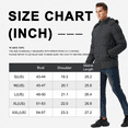 thumbnail image 5 of GGleaf Men's Winter Coat Hooded Puffer Jacket Quilted Thicken Down Alternative Coat Dark Grey, Large, 5 of 7