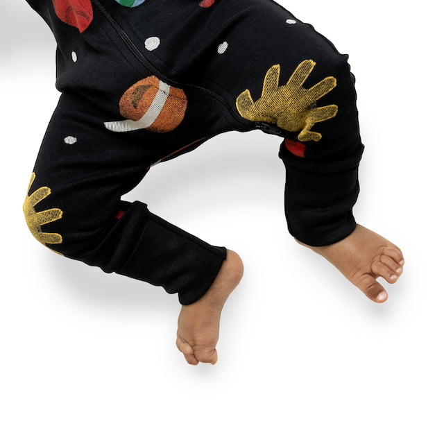 M+A by Monica + Andy Organic Cotton Gender Neutral Long Sleeve Baby One-Piece Pajama, Sizes Newborn - 24 Months