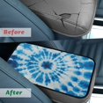 thumbnail image 4 of Yuyamidu Blue Whilpool Tie Dye Car Armrest Cover Cushion Pad Decorative Accessories Warm Auto Center Console Cover Pad Non-Slip Car Center Console Armrest Cover Fit for Most Vehicles, 4 of 7