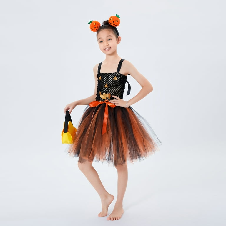KelaJuan Kids Girls Halloween Costume Sleeveless Grimace Tulle