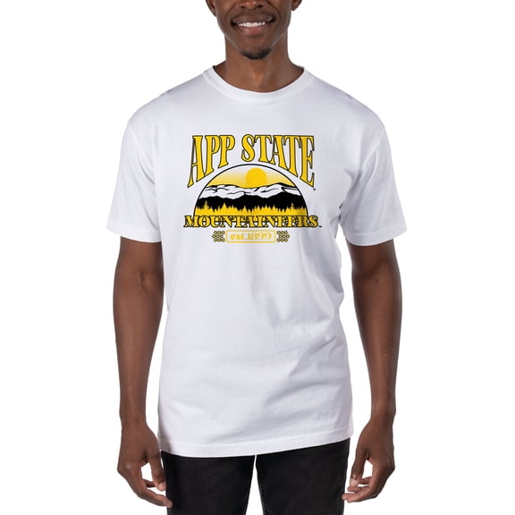Men's Uscape Apparel White Appalachian State Mountaineers T-Shirt