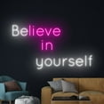 thumbnail image 3 of Handmadetneonsign Believe In Yourself Neon Sign, Personalized Quote Wall Decor, Quote Wall Decor, 3 of 5