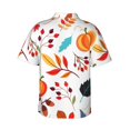 thumbnail image 3 of Balery Autumn Pumpkins Fall Leaves Print Men's Hawaiian Shirts Short Sleeve Beach Shirt Relaxed Fit Vacation Button Down Shirts-X-Large, 3 of 9