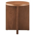 thumbnail image 4 of Modway Silas Round Modern Wood Side Table with X-Shaped Base in Walnut, 4 of 8