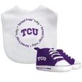 thumbnail image 2 of BabyFanatic 2 Piece Bib and Shoes - NCAA TCU Horned Frogs - White Unisex Infant Apparel, 2 of 3