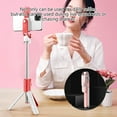 thumbnail image 4 of fastboy Selfie Stick Wireless Remote Control Tripod Foldable Bluetooth-compatible V4.0 Stand with Fill Light, Pink, 4 of 7