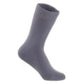 thumbnail image 3 of Men's 4 Pairs High Performance Wool Socks, Breathable & Lightweight Moisture Wicking Crew Socks for Hiking and Running LK0602 Size 6-9 Grey, 3 of 4