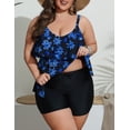 thumbnail image 3 of a.Jesdani Women Plus Size Tankini Swimsuits Tummy Control Two Piece Bathing Suit Ruffled Flounce Swimwear with Shorts 0X-5X, 3 of 6