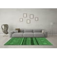 thumbnail image 3 of Ahgly Company Indoor Square Abstract Emerald Green Modern Area Rugs, 7' Square, 3 of 4